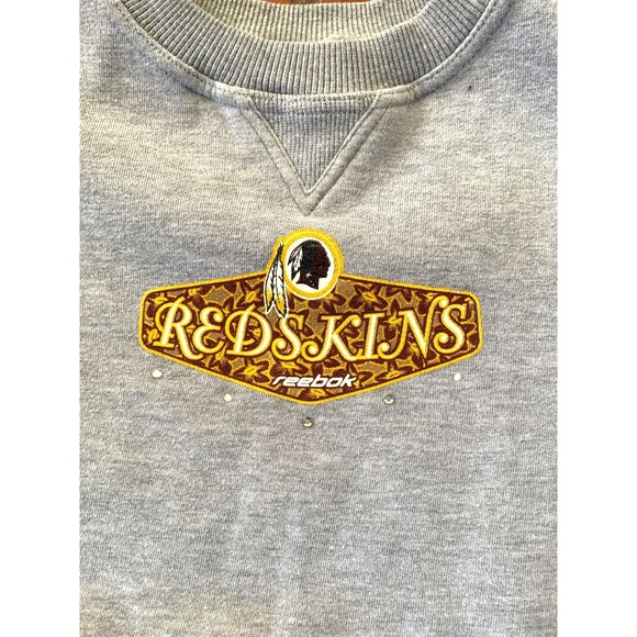 Vintage Washington Redskins NFL Gray Pullover Sweatshirt Reebok Womens SZ Medium - Picture 4 of 7